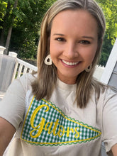 Load image into Gallery viewer, SCHOOL SPIRIT EMBROIDERED PENNANT APPAREL